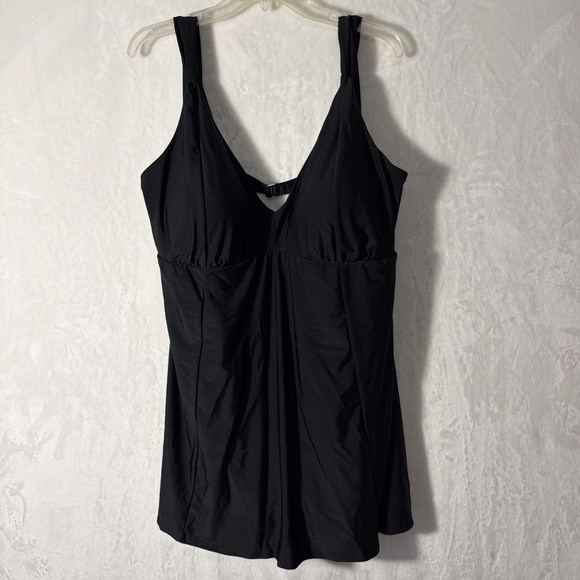 SwimsuitsForAll Other - Swimsuits For All New With Tag Black Swim Dress Size 24 Beach Resort
